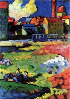 Kandinsky, Wassily - Munich-Schwabing con la iglesia 0de Santa Ursula